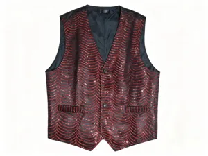 Mens Sequins Vest Stage Performance Waistcoat Party Host Singer Suit Waistcoat Vest