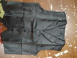 Gilet in ecopelle nera da uomo gilet da abito casual monopetto per lavoro quotidiano