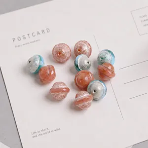 Czech Glass Saturn Flying Saucer Shaped Faceted Loose Beads For DIY Bracelet Necklace Jewelry Making And Craft Projects