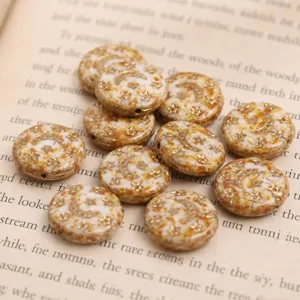 Czech style star moon round glass beads 13mm handmade bracelet DIY jewelry accessories
