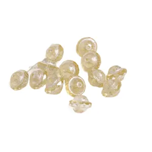 Cuentas espaciadoras Saturno de vidrio checo 8x10mm facetadas DIY joyería para pulseras y collares