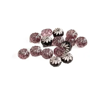 Faceted purple glass rondelle beads for DIY necklace bracelet jewelry making supplies