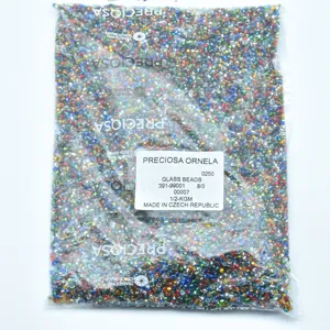 Preciosa Czech glass seed beads mixed multi-color size 8/0 500g pack for DIY crafts making.