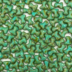 Czech glass bone beads 2x8mm turquoise DIY handmade jewelry craft accessories 100pcs pack