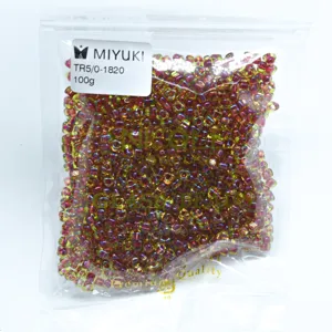 MIYUKI TR5/0 glass seed beads 100g pack, triangle shape colorful DIY jewelry making beads.