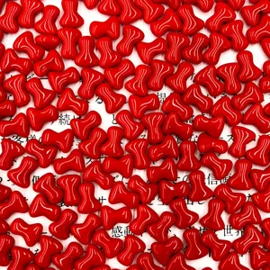 Czech glass T-shape bone beads red 2x8mm DIY jewelry making accessories craft supplies 100pcs