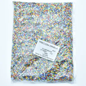 Preciosa Czech glass seed beads multi-color mixed bulk pack for jewelry DIY crafts.