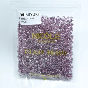 Miyuki glass seed beads TR5/0 triangle beads 100g pack purple DIY jewelry making supplies