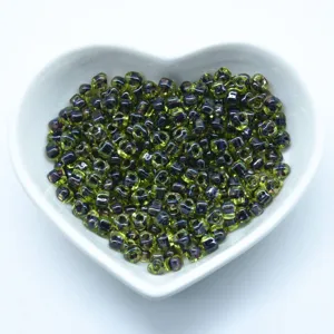 Miyuki triangle seed beads 5mm green purple iridescent beads DIY jewelry making 100g pack