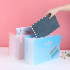A4 Plastic Expandable Accordion File Folder Multi Layer Document Organizer Portable Filing Bag Office School Supplies