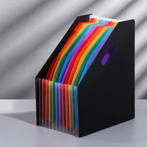 A4 expanding file folder, colorful multi-layer accordion document organizer for office.