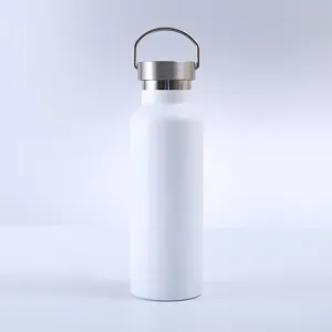 borraccia termica in acciaio inox 304 con manico, bottiglia sportiva a bocca larga per outdoor.