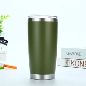 20OZ Roestvrij Stalen Beker Dubbelwandig Vacuüm Geïsoleerde Reiskoffiemok Thermo