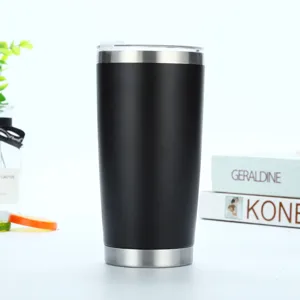 Mat zwarte 20oz roestvrijstalen tuimelaar dubbelwandige vacuüm geïsoleerde reisbeker.