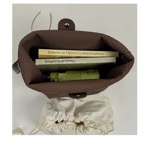 Sac seau tissé en suédine vintage coréen grande capacité sac bandoulière élégant