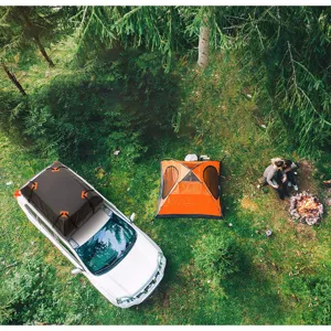 Handige waterdichte autodak bagagetas dakoffer voor reizen camping opslag detailoverzicht