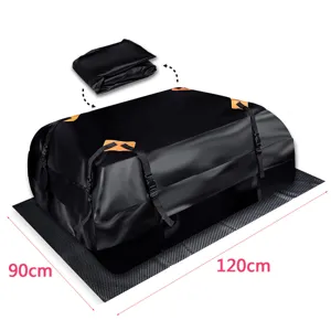 Waterdichte autodak bagagetas met antislipmat en opbergtas voor reizen en camping.