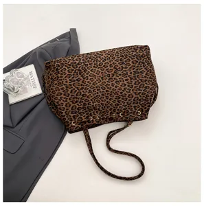 Koreanischer Stil schicke Leo-Muster Tote Bag, grosse Kapazitaet Alltag Schultertasche fuer Damen.