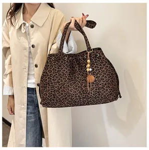 Koreanische Leopardenmuster-Tasche große Kapazität lässige Schultertasche für Pendeln