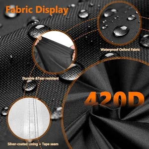Close up detail view of durable waterproof 420D oxford fabric with silver coated seam tape.