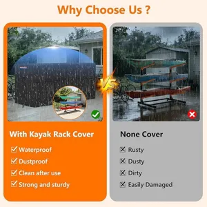 Waterproof kayak rack cover outdoor storage protector heavy duty oxford cloth durable