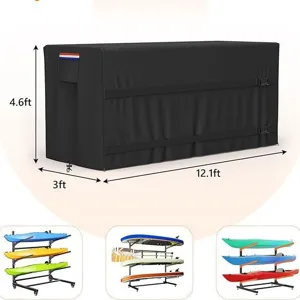Waterproof Oxford Cloth Kayak Rack Cover Heavy Duty Sunproof Dustproof Outdoor Protective Cover