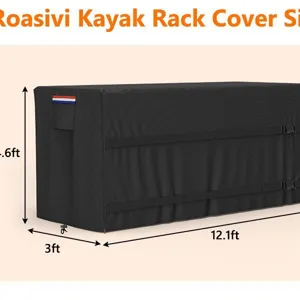 Black waterproof outdoor flat-top yacht cover heavy duty oxford cloth with secure straps