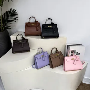 Damen Mode PU Leder Henkeltasche Klassisches Kelly Design Lässige Tote Handtasche Elegante Umhängetasche
