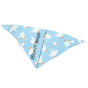 Cute cotton duck print baby triangular bib infant double-layer gauze drool bib for newborn daily use