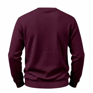 Herren Einfarbig Fleece Rundhals Sweatshirt, Lässiger Langarm Pullover Herbst Winter.