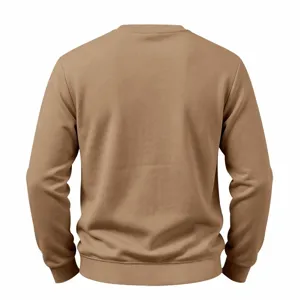 Herren Freizeit Einfarbig Rundhals Fleece Sweatshirt Herbst Winter Langarm Pullover