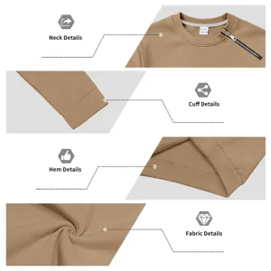 Herren Freizeit Fleece Sweatshirt mit diagonalem Reissverschluss in unifarben khaki.