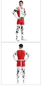 Christmas novelty 3D digital print dalmatian dog bodysuit funny holiday costume for men