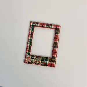 Christmas magnetic photo frame for 3 inch instax mini polaroid pictures and cards decor.