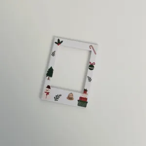 Christmas magnetic photo frame 3 inch polaroid mini photocard holder cute holiday decor
