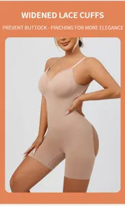Body gaine minceur sans coutures ventre plat fesses ouvertes beige une pièce pour femme