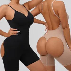 Bodysuit Amincissant Sans Coutures Dos Nu Fessier Modelant Ventre Plat Confort