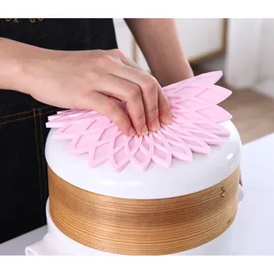 Esterilla de aislamiento térmico de silicona rosa estilo nórdico, salvamanteles de cocina floral.