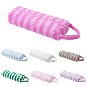 Borsa Portatile a Righe a Bolle per Asciugacapelli Custodia da Viaggio per Arricciacapelli e Piastra Borsa Organizer per Cosmetici