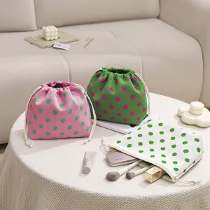 Large Capacity Drawstring Cosmetic Bag Portable Travel Toiletry Storage Pouch Makeup Organizer Wash Bag