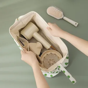 Borsa porta asciugacapelli a pois, grande capacita custodia da viaggio per strumenti di styling