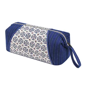 Nuovo stile cinese borsa di stoffa blu grande capacita portatile vista principale borsa