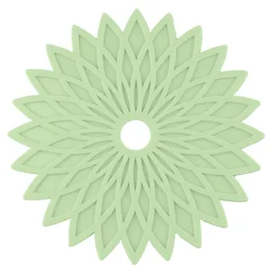 Almohadilla de Aislamiento de Silicona de Estilo Nórdico Flor Hueca Resistente al Calor Mantel Individual para Mesa de Comedor Soporte para Olla Posavasos