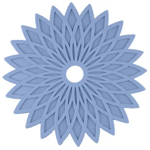 Tapete de aislamiento térmico de silicona hueca estilo nórdico, posavasos floral para ollas.