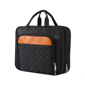 Large Capacity Travel Toiletry Bag Portable Hanging Cosmetic Organizer Waterproof Nylon Makeup Pouch With Hook For Women