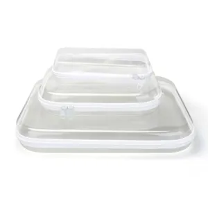 Transparent PET Storage Box Portable Travel Cosmetic Organizer Dustproof Household Toy Sundries Storage Case