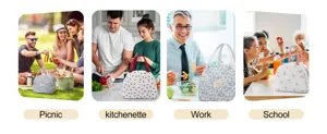 Insulated lunch bag portable bento storage tote multi-scenario picnic work school use