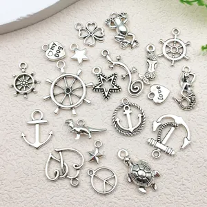 Colgantes de aleación surtidos DIY fabricación de joyas náutico animal corazón metal
