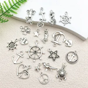 DIY aleación de metal dijes surtido colgantes para aretes collares fabricación