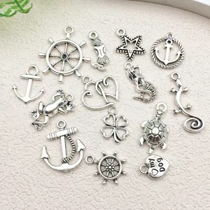 Aleación de zinc plata antigua colgantes charms DIY para joyas hechas a mano pendientes collares.